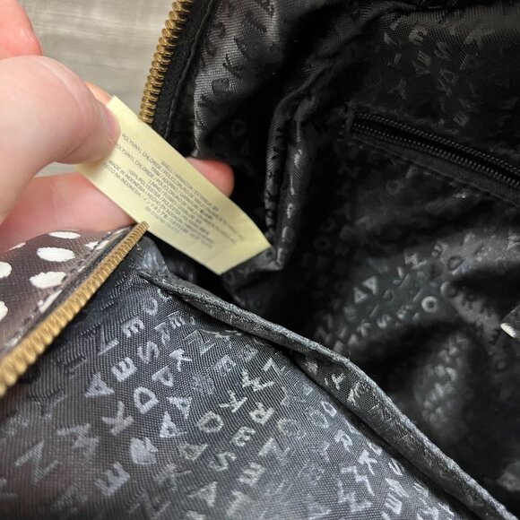 Kate Spade Laurel Way Musical Printed Dot Leather Black White Backpack Medium - Picture 12 of 12